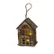Házikó fából ledvilágítással vintagebarna – karácsonyi dekorációhoz
