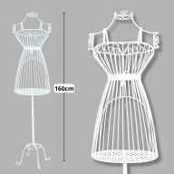Fém próbababa - fehér 160cm – esküvői dekorációhoz