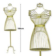 Fém próbababa - arany 160cm – esküvői dekorációhoz