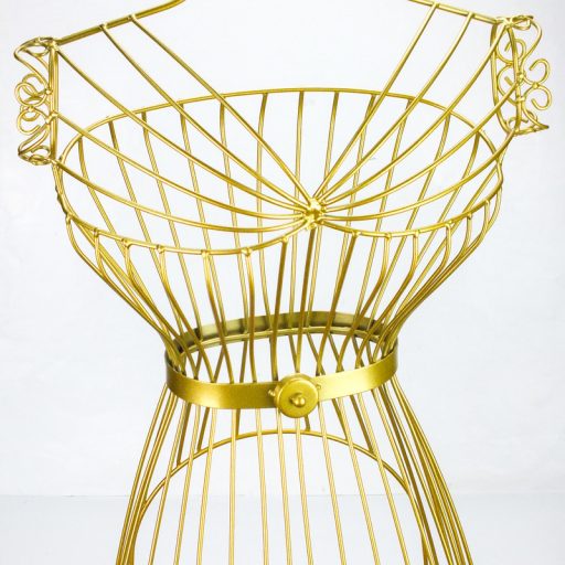 Fém próbababa - arany 160cm – esküvői dekorációhoz