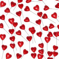 Szív pick piros OKOSÁR 100db/csomag - OKOSÁR! – anyák napi dekorációhoz