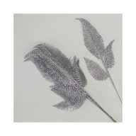 Csillámos toll levél ezüst  10db/csomag  – karácsonyi dekorációhoz