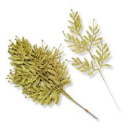 Csillámos ruszkusz arany 10db/cs – virágdekorációhoz, koszorúhoz