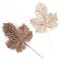 Csillámos juharlevél rózsaarany 10db/cs – koszorúhoz, természetes dekorációhoz