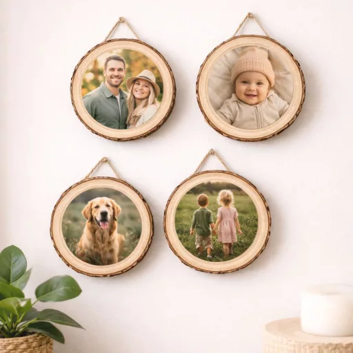 Fa szelet alátét 18cm – festéshez, decoupage technikához