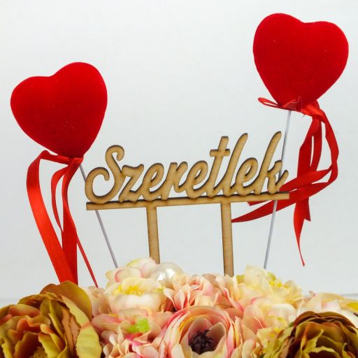 Beszúrós bársony szív 4,5cm 12db/csomag – anyák napi dekorációhoz