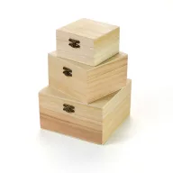 Natúr négyszögek 3db-os szett – festéshez, decoupage technikához