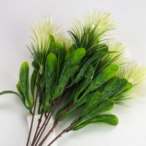 Mini protea csokor fehér – virágdekorációhoz, koszorúhoz