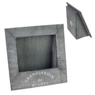 Bedíszíthető vintage fa keret - szürke – festéshez, decoupage technikához