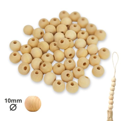 Natúr fagolyó 10mm 2000db/csomag - OKOSÁR! – kreatív hobby projektekhez