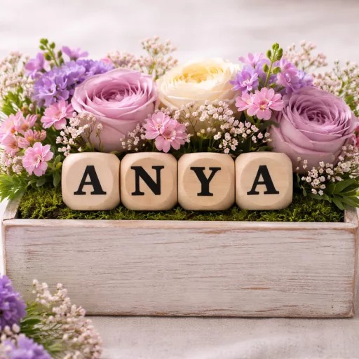  Nyomtatott fa  dobókocka natúr - ANYA felirattal 2szett/csomag