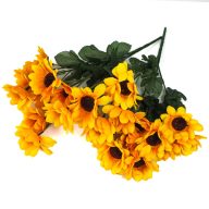 Napraforgó csokor 15fejes 2db/csomag – virágdekorációhoz, koszorúhoz