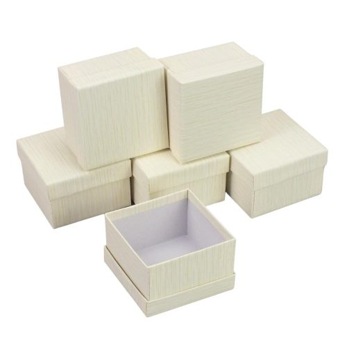 Papírdoboz négyzet 8,5*8,5cm krém 6db/szett