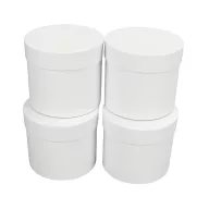 Papírdoboz henger fehér 13*12cm 4db/csomag – kreatív dekorációhoz