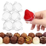 Bonbon tartó félgömb pálcázható opálos 4cm 10db/csomag – húsvéti dekorációhoz