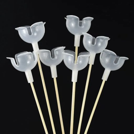 Bonbon tartó félgömb pálcázható opálos 4cm 100db/csomag OKOSÁR! – húsvéti dekorációhoz