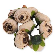 Begónia virágfej cirmos barack 3,5cm 10db/csom – virágdekorációhoz, koszorúhoz