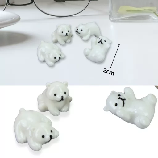 Mini jegesmedvék 4db/csomag – karácsonyi dekorációhoz