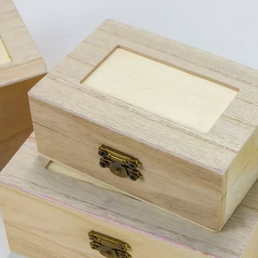 Natúr fa peremes doboz szett – festéshez, decoupage technikához