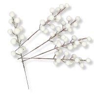 Havas fehér bogyós ág 50db/csomag 72/# – virágdekorációhoz, koszorúhoz