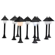 Ledes kandeláber 10db/szett  - elemes – karácsonyi – karácsonyi dekorációhoz és ünnepi díszítéshez – Papelito.hu