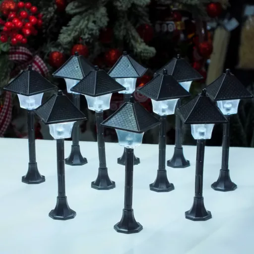 Ledes kandeláber 10db/szett  - elemes – karácsonyi – karácsonyi dekorációhoz és ünnepi díszítéshez – Papelito.hu