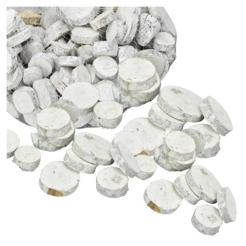 Fehér fakorongok vegyes 1-6cm 0,5kg