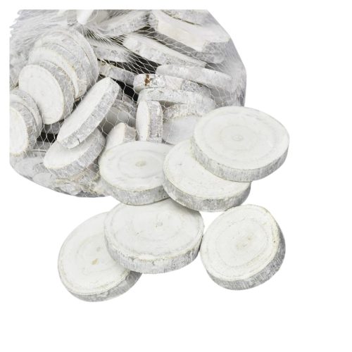 Fehér fakorongok 3-4cm 0,5kg/csomag