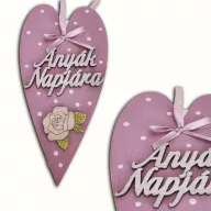 Anyák napi díszített szív "Anyák napjára" – anyák napi dekorációhoz