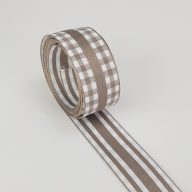 Kétoldalas textil szalag 2,5cm*2m vintage barna – kreatív dekorációhoz