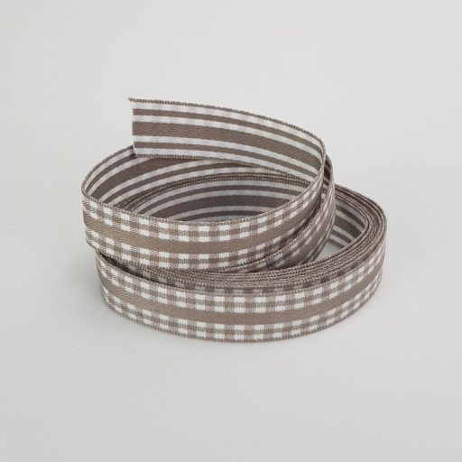 Kétoldalas textil szalag 1,5cm*2m vintage barna