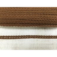 Barna pamut csipke 1cm*20méter – kreatív dekorációhoz