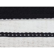 Fekete pamut csipke 1cm*2méter – kreatív dekorációhoz