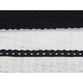 Fekete pamut csipke 1cm*2méter