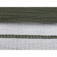 Kekizöld pamut csipke 1cm*2méter – kreatív dekorációhoz