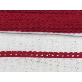 Meggyszín pamut csipke 1cm*2méter
