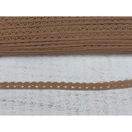 Mogyoró pamut csipke 1cm*20méter – kreatív dekorációhoz