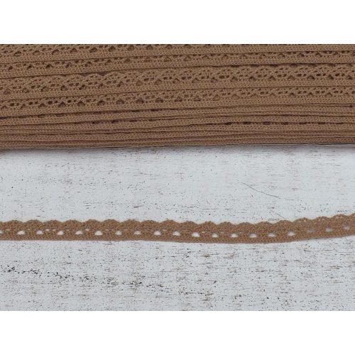 Mogyoró pamut csipke 1cm*20méter