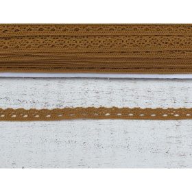 Okker pamut csipke 1cm*20méter