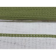 Oliva pamut csipke 1cm*2méter – kreatív dekorációhoz