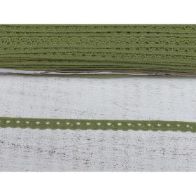 Oliva pamut csipke 1cm*20méter