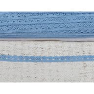 Világoskék pamut csipke 1cm*2méter – kreatív dekorációhoz