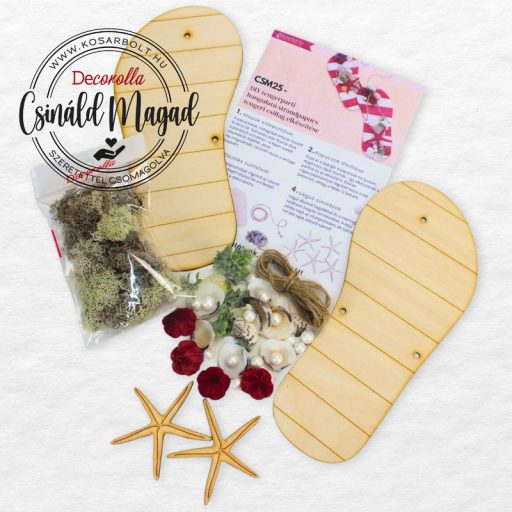 Csináld magad - Strandpapucs TENGERI CSILLAG 11x24cm – nyári dekorációhoz