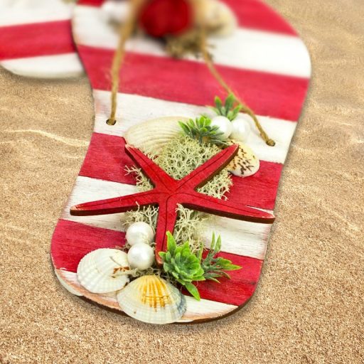Csináld magad - Strandpapucs TENGERI CSILLAG 11x24cm – nyári dekorációhoz