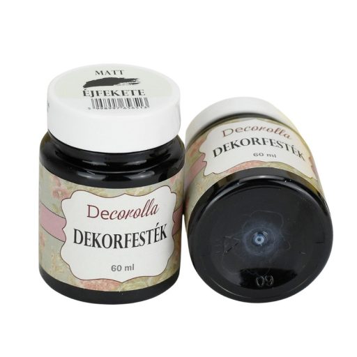 Decorolla matt dekorfesték 60ml éjfekete – őszi dekorációhoz