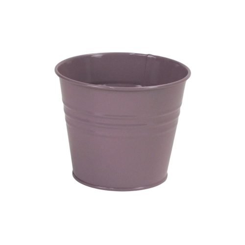 Bádog kaspó fényes - mályva 17x15cm