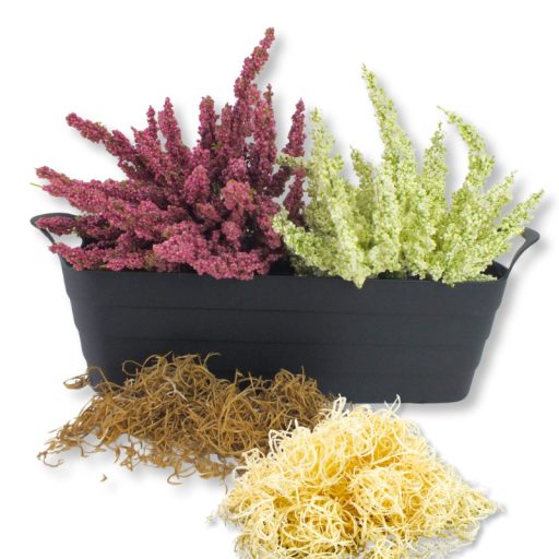 Balkonláda műanyag - antracit – kosárfonáshoz, dekorációhoz