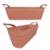Balkonláda műanyag - terracotta – kosárfonáshoz, dekorációhoz