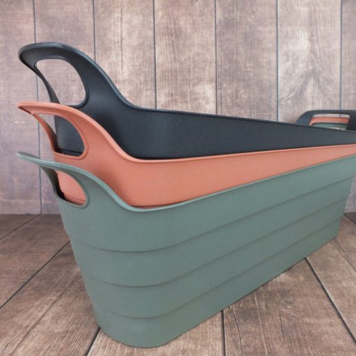 Balkonláda műanyag - terracotta – kosárfonáshoz, dekorációhoz