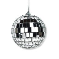  Ezüst diszkógömb karácsonyi dísz 8cm – karácsonyfára, dekorációhoz